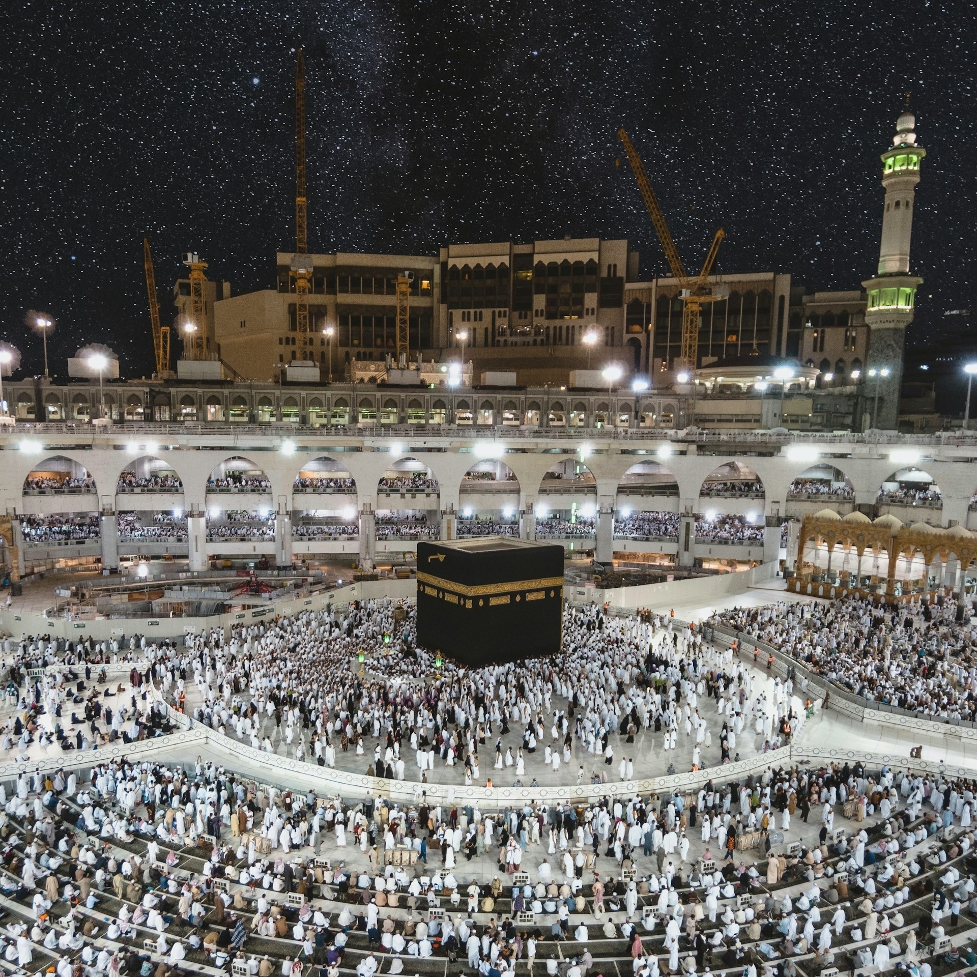 Pilgrims at the Holy Kaaba during Ramadan